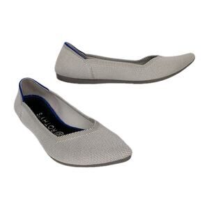ROTHY'S The Point Toe Ballet Flats Cloud Grey Comfort Knit Women's 8